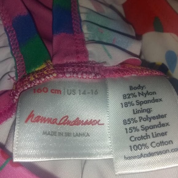 Hanna Andersson 160 Swimsuit Pink Ice Cream Worn once, if at all!! - Picture 5 of 11